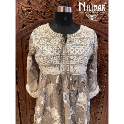 Tapestry Brown Cotton Dress