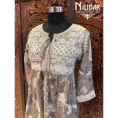 Tapestry Brown Cotton Dress