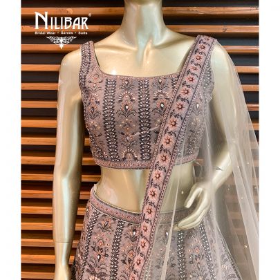 Mouse Silk Printed Lehenga