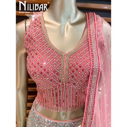 Multicolored Net Lehenga