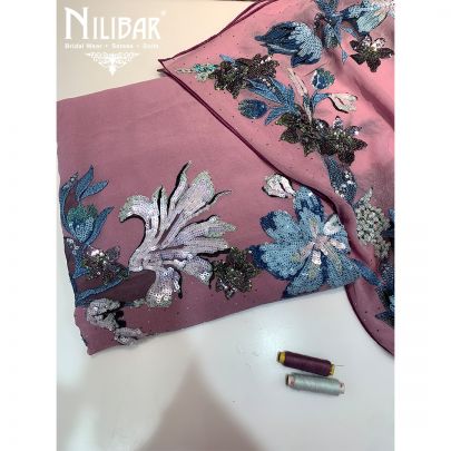 Thristle Purple Crepe Unstitched Suit