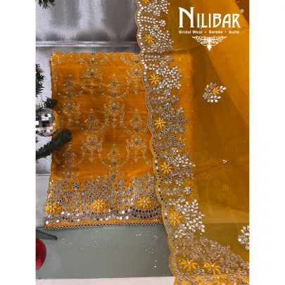Cyber Yellow Crepe Unstitched Suit