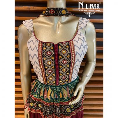 Barn Red Silk Peplum with Plazzos