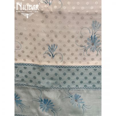 Ice Blue Chinon Unstitched Suit