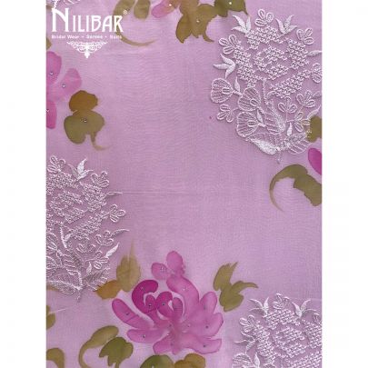 Light Pink Georgette Unstitched Suit