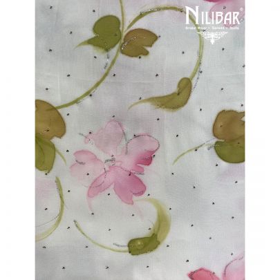 Daisy White Georgette Unstitched Suit 