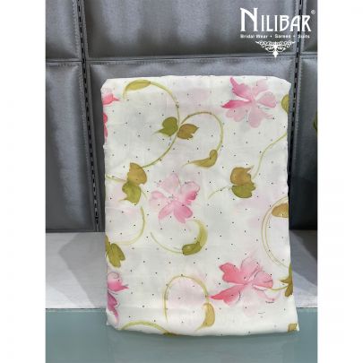 Daisy White Georgette Unstitched Suit 