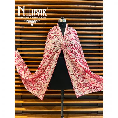 Red Georgette Aari Dupatta