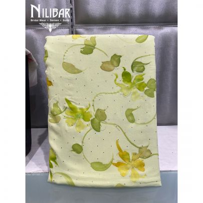 Light Green Georgette Unstitched Suit