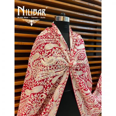 Red Georgette Aari Dupatta