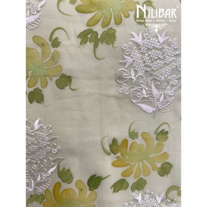 Lime Green Georgette Unstitched Suit