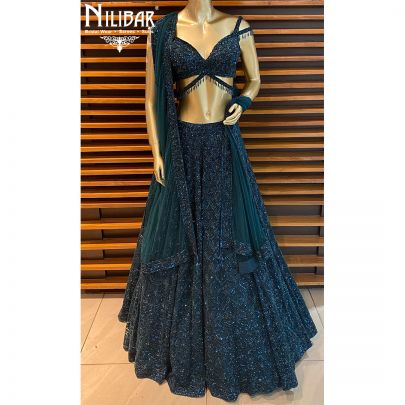 Sacaramento Green Net Reception Lehenga