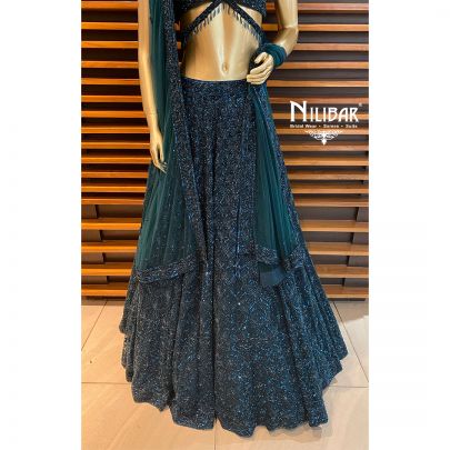 Sacaramento Green Net Reception Lehenga