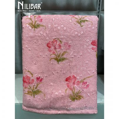 Pink Georgette unstitched Suit