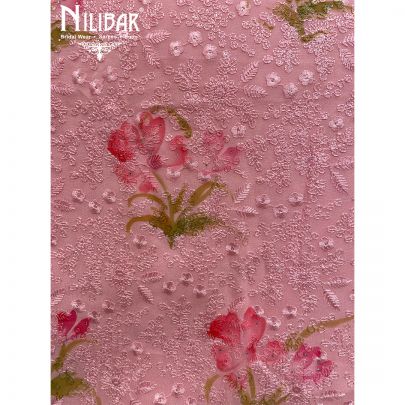 Pink Georgette unstitched Suit