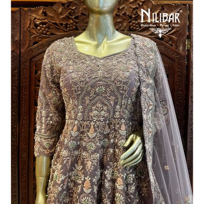 Rouge Organza Reception Lehenga