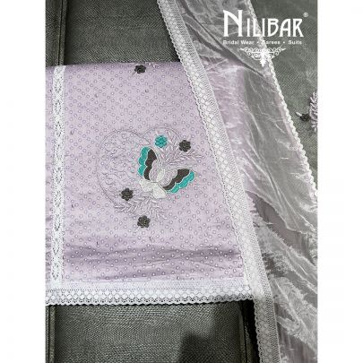 Lavender Cotton Unstitched Suit