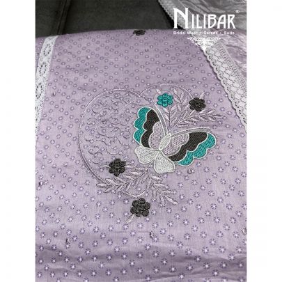Lavender Cotton Unstitched Suit