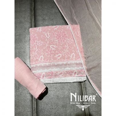 Baby Pink Cotton Unstitched's Suit