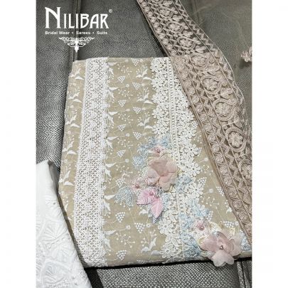 Beige Cotton Unstitched Suit's5
