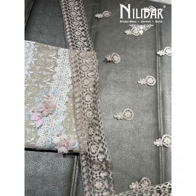 Beige Cotton Unstitched Suit's5