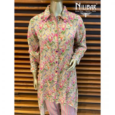 Multicolor Satin Co-ord Set