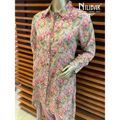 Multicolor Satin Co-ord Set