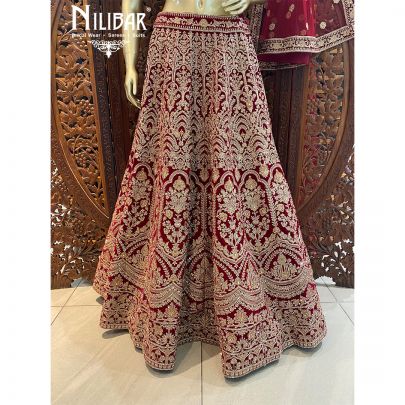 Red Velvet Bridal Lehenga's