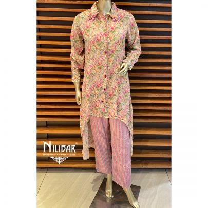 Multicolor Satin Co-ord Set