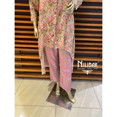 Multicolor Satin Co-ord Set