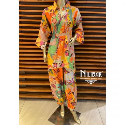 Multicolor Chinon Co-ord Set