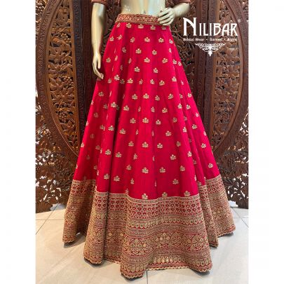 Red Silk Bridal Lehenga