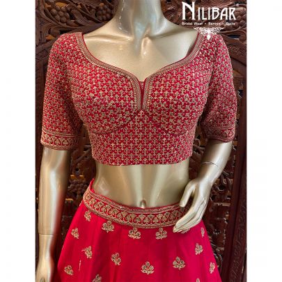 Red Silk Bridal Lehenga