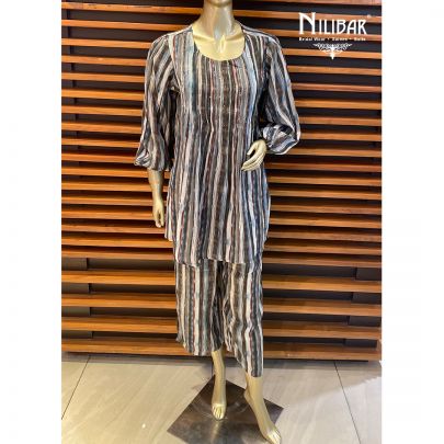 Multicolor Mulslin Cotton Co-ord Set