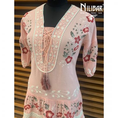 Peach Crush Cotton Kurti