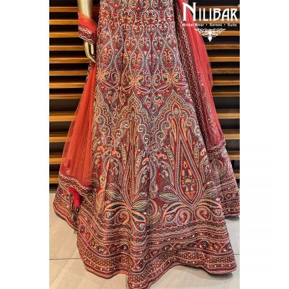 Maroon Silk Lehenga
