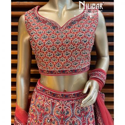 Maroon Silk Lehenga