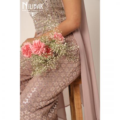 Mauve Georgette Palazzo Set