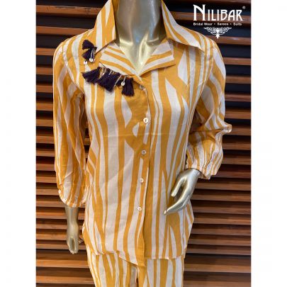 Yellow Muslin Cotton Co-ord Set