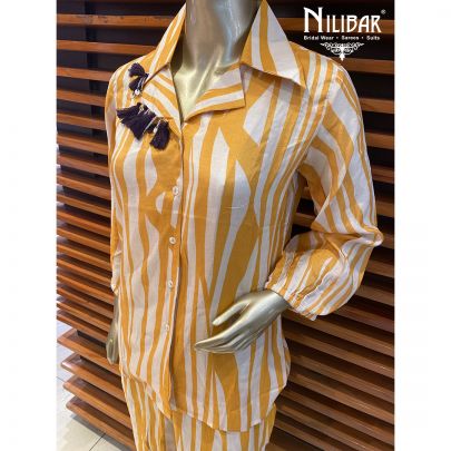 Yellow Muslin Cotton Co-ord Set