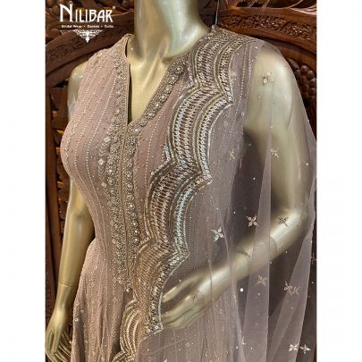 Beige Georgette Salwar Suit