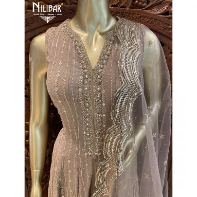 Beige Georgette Salwar Suit