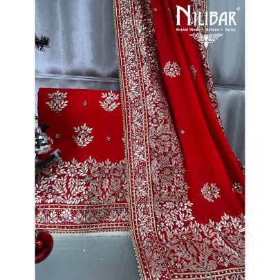 Turkey Red Crepe Unstitched Suit