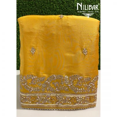 Yellow Silk Unstitched Suit