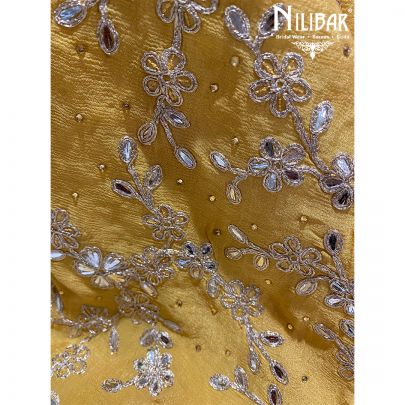 Yellow Silk Unstitched Suit