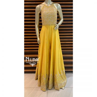 Yellow Silk Jumpsuit