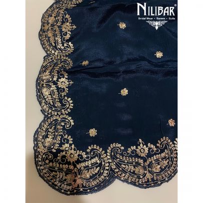 Blue Crepe Unstitched Suit