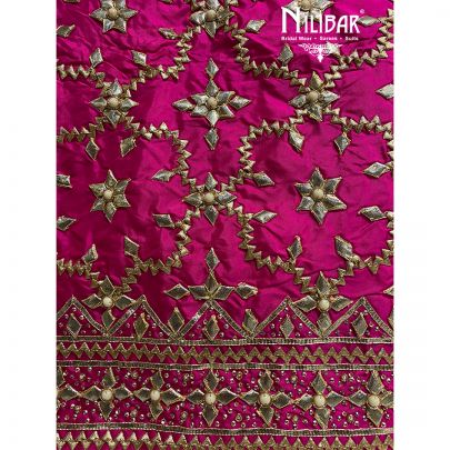 Magenta Silk Unstitched Suit 