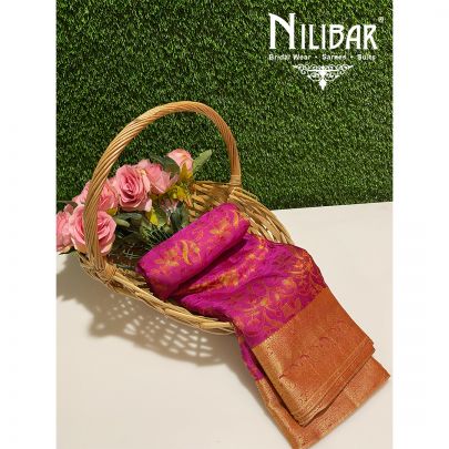 Jam Purple Silk Banarasi Saree