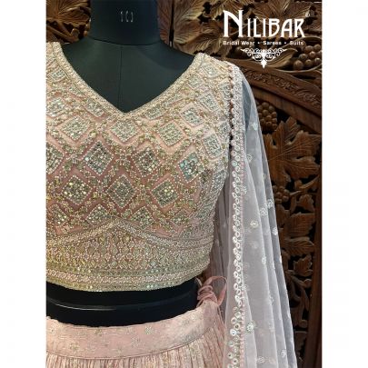 Baby Pink Georgette Lehenga